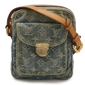 LOUIS VUITTON Monogram Denim Camera Bag Shoulder Pochette Blue M95348