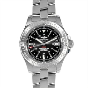 Breitling BREITLING A17380 Colt Automatic Watch Black Dial SS Date Men's