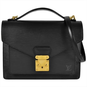 Louis Vuitton Monceau 2-way handbag Epi M52122 Black SR0093