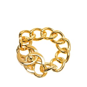 Chanel Coco Mark Turn Lock Bracelet, Gold Plated, Women's, CHANEL