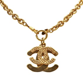 Vintage Chanel Coco Mark Double Necklace, Gold Plated, Women's, CHANEL