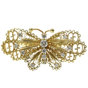 Gucci Le Marché Des Merveilles Butterfly Ring Yellow Gold (18K) Fashion Diamond Band Ring Gold