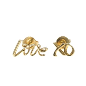 Tiffany Paloma Picasso Love Kiss Earrings No Stone Pink Gold (18K) Stud Earrings Pink Gold
