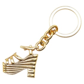 Salvatore Ferragamo Sandal Motif Charm Keychain, Gold Plated, Women's