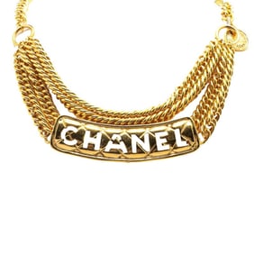 CHANEL Matelasse 31 RUE CAMBON Cambon Chain Pendant Necklace, Gold Plated, Women's