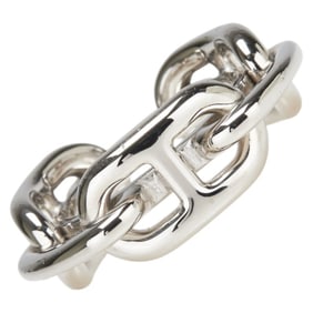 Hermès Legato Chaine d'Ancre Scarf Ring 90 Silver Metal Women's HERMES