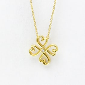 Tiffany Loving Heart 1PD Necklace Yellow Gold (18K) Diamond Women,Men Fashion Pendant Necklace
