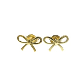 Tiffany Tiffany Bow No Stone Yellow Gold (18K) Stud Earrings