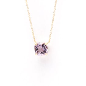 Tiffany Sparkler Amethyst Necklace Pink Gold (18K) Amethyst Women,Men Fashion Pendant Necklace (Pink