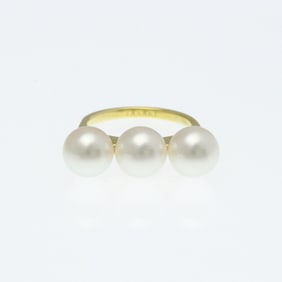 Tasaki Balance Ella Ring Yellow Gold (18K) Fashion Pearl Band Ring Gold