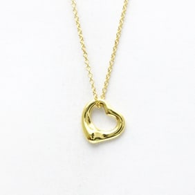 Tiffany Open Heart Yellow Gold (18K) No Stone Men,Women Fashion Pendant Necklace (Gold)