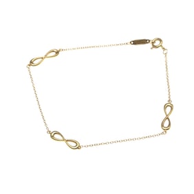 Tiffany Infinity Endless Bracelet Pink Gold (18K) No Stone Charm Bracelet Pink Gold