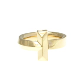 Tiffany T-One Wide Ring Pink Gold (18K) Fashion No Stone Band Ring Pink Gold