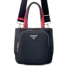 Prada Cargo Small Triangle Nylon Handbag 1BG270 PRADA 2-Way Shoulder Bag Black