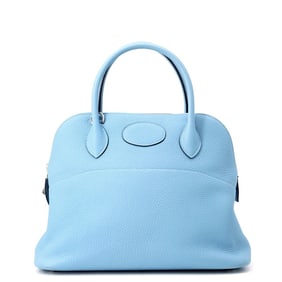 Hermès Bolide 31 Handbag, Blue Noir, Taurillon Clemence Leather, Y Stamp, HERMES 2-Way Shoulder Bag