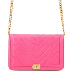 Chanel Chain Wallet Boy Chevron Coco Mark AP1117 CHANEL V Stitch