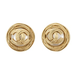 Chanel Coco Mark Faux Pearl Earrings 94A CHANEL