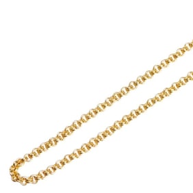 Christian Dior Dior CD logo necklace in gold with rhinestones for women.