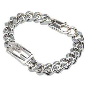 Fendi Baguette Chain Bracelet, Size XS, OB3024, Silver Metal, Women's, FENDI