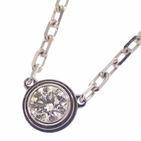 Cartier D'Amour Necklace, Small, Women's, 18KWG, 3.0g, 18K White Gold, Diamant Léger, B7215900,