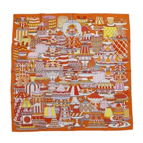 Hermes Hermès Carré 90 Scarf, La Patisserie Francaise, Silk, 2019