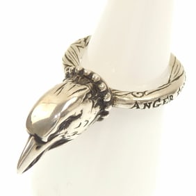 Gucci Anger Forest Eagle Head Ring for Men, SV925, Size 10.5, 12.5g, Silver