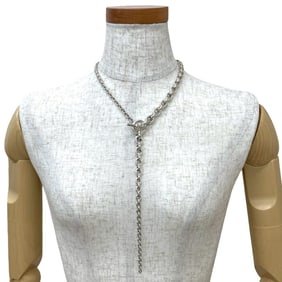 HERMES Crescendo Necklace, 925 Sterling Silver, Chain Pendant, Silver 449-2