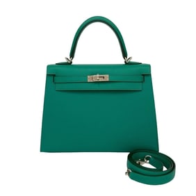 Unused, stored item with Z marking. HERMES Kelly 25 Epsom leather, 2-way handbag/shoulder bag,