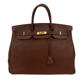 ?C Stamp HERMES Birkin 40 Togo Leather Handbag/Tote Bag/Boston Bag Brown 14765