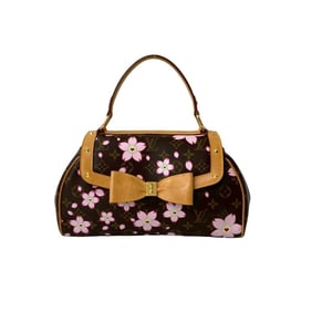 LOUIS VUITTON Sac Retro PM Monogram Cherry Blossom Leather Handbag in Collaboration with Takashi