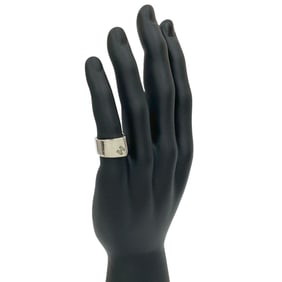 HERMES Candy Ring with Case, H Logo Engraved, Sterling Silver, Size 11, 41451