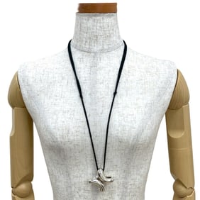 HERMES Lima GM Silver 925 Necklace Pendant Choker 261-2