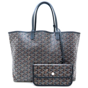GOYARD Saint Louis PM STLOUIPMLTY12CL12P Tote Bag in Black Leather, Women's, 352722