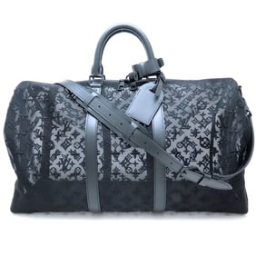 LOUIS VUITTON Louis Vuitton Monogram See-Through Keepall Bandouliere 50 M53971 Boston Bag Black
