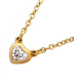 Tiffany Necklace By the Yard Heart 1PD 18KYG Yellow Gold Diamond Women's