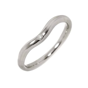 Tiffany & Co. Curved Band Ring with Diamond and Platinum