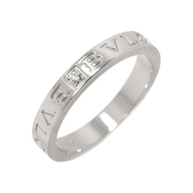 BVLGARI B-ZERO1 Essential Ring with 1 Diamond, K18 WG White Gold 750