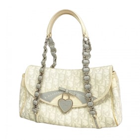 Christian Dior Trotter Handbag White/Grey Women's