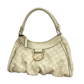 Gucci handbag Guccissima Abbey 190525 leather ivory champagne women's