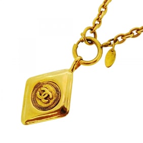 Chanel Coco Mark Diamond Necklace, GP Plated, Gold, Women's