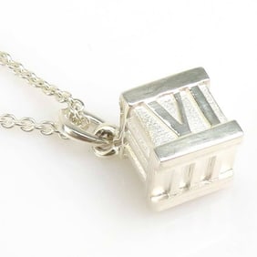 Tiffany & Co. Atlas Cube Necklace in 925 Sterling Silver for Women (w1239a)