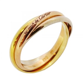 Cartier Trinity Ring, 18K Yellow Gold, White Pink #51, Women's