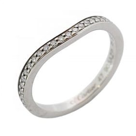 Cartier Ballerina Half Eternity Ring, Pt950 Platinum with Diamonds, #47, Women's