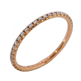 Tiffany Metro Full Eternity Ring in 18K Pink Gold with Diamonds, Size 11, Women's