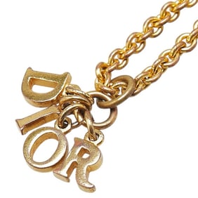 Christian Dior Dior logo necklace, gold plated, for women.
