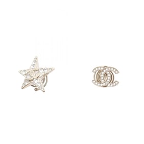 CHANEL Coco Mark Star Accessory GP (Gold Plated) Rhinestones Women's Gold/Clear