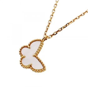 Van Cleef & Arpels Sweet Alhambra Papillon Necklace in 18K Yellow Gold with Mother-of-Pearl for