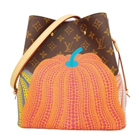Louis Vuitton Monogram Pumpkin Shoulder Bag, LV×YK NeoNoe MM M46473, Brown Multicolor, Women's