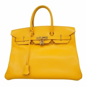 Hermes Hermès Birkin 35 Handbag in Couchvel Jaune, Women's, F Stamp