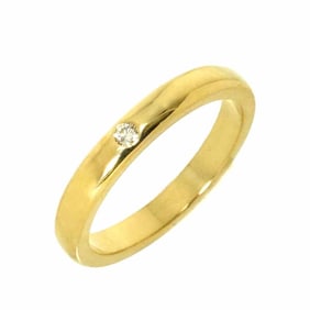 Tiffany & Co. Stacking Band Ring, Size 6.5, with 1 Diamond, 18K Yellow Gold (750)